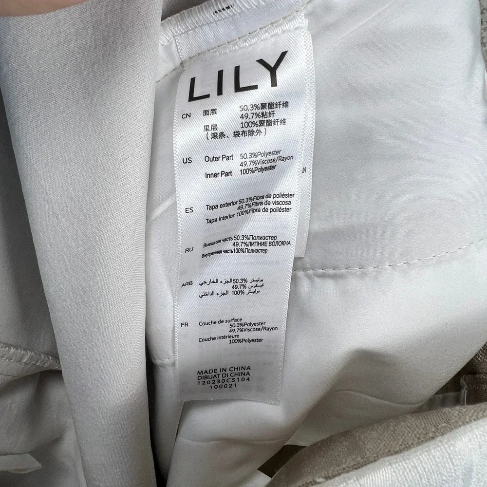 Lily Belted Shorts Womens 6 White Beige High Waist Summer Chic Colorblock - Picture 6 of 13